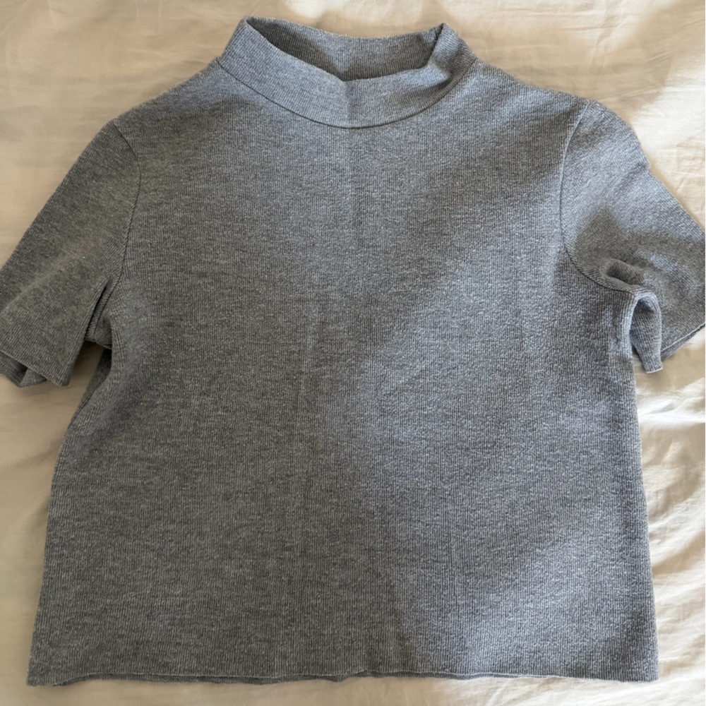 Zara Gray Knit T-shirt